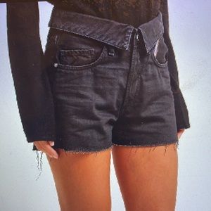 Jean Atelier Flip Fold-over Denim Shorts